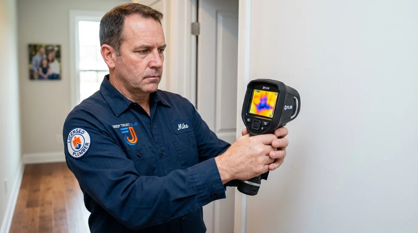 Thermal imaging leak detection by Johns Plumbing LLC in Newport